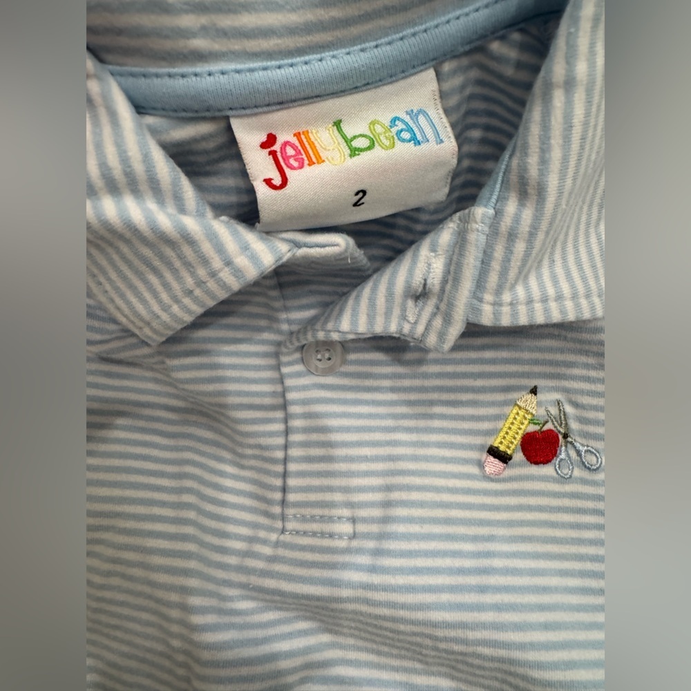 Jellybeans Embroidered Back-to-school Romper JonJon Playsuit Cotton - Picture 3 of 5